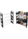 Dubai Gallery 4 Layer Stackable Shoe Rack Black
