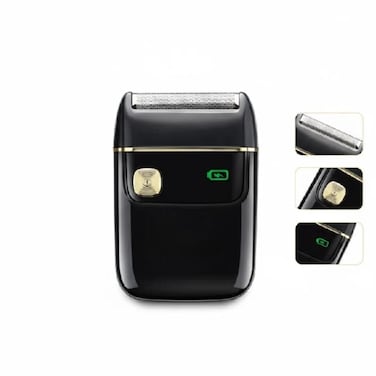 Portable Electric Beard Trimmer with Stainless Steel Blade, Rechargeable &amp; Compact Design