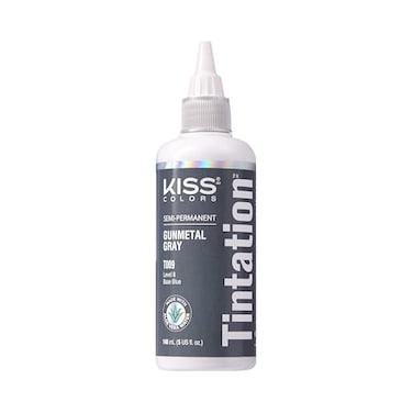 Kiss (T009 Gunmetal Gray) - Tintation Semi-Permanent Hair Colour 150ml, T009 Gunmetal Grey