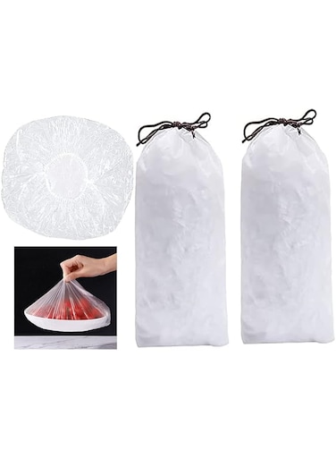 GPYONCT Fresh Keeping Bags, Reusable Food Storage Covers, Plastic Sealing Elastic Stretch Bowl Lids, Universal Kitchen Wrap (200 Pieces)