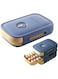 HIGHLAND Egg Storage Container &ndash; Egg Storage Box for Fridge with Date Reminder &ndash; Refrigerator Egg Storage &ndash; Egg Holder Fridge &ndash; Egg Storage Container Box &ndash; Stackable Eggs Storage Box (BLUE)