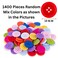 15mm Resin Buttons - 1400 Pieces, Multicolored for Sewing, Crafts, and DIY Projects