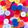 15mm Resin Buttons - 1400 Pieces, Multicolored for Sewing, Crafts, and DIY Projects
