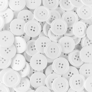 15mm Resin Buttons - 1400 Pieces, Multicolored for Sewing, Crafts, and DIY Projects