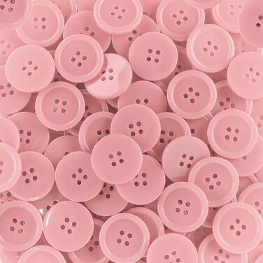 15mm Resin Buttons - 1400 Pieces, Multicolored for Sewing, Crafts, and DIY Projects