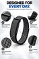 SARAOONT Nylon Band Compatible with Google Fitbit Air, Elastic Woven Sport Strap with Hook and Loop, Adjustable Breathable Replacement Wristband - Black