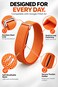 SARAOONT Nylon Band Compatible with Google Fitbit Air, Elastic Woven Sport Strap with Hook and Loop, Adjustable Breathable Replacement Wristband - Orange