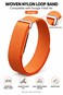 SARAOONT Nylon Band Compatible with Google Fitbit Air, Elastic Woven Sport Strap with Hook and Loop, Adjustable Breathable Replacement Wristband - Orange