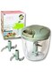 Small Hand Pull Manual Mini Chopper Mincer With 5 Stainless Steel Blades Attachment For Vegetables Nuts Fruits Meat 950ML Blue