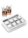 Koochuwah Reusable Stainless Steel Ice Cubes, Metal Whiskey Stones, Chilling Stones with Tongs &amp; Tray for Wine Beer, Gift Men Father (8 Pack)