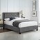 Dreamy Retreat Tufted Upholstered Twin Size Bed (120 X 200 CM) Grey Color