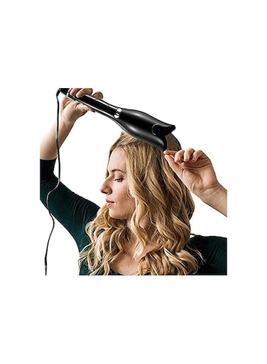 LCD Automatic Ceramic Air Rotating Portable Curling Iron Wand Anti-Scald Hair Curler with LED Display, Adjustable Temp &amp; Dual Voltage Air Spin N Curler Fast Heat-Up for All Hair Types