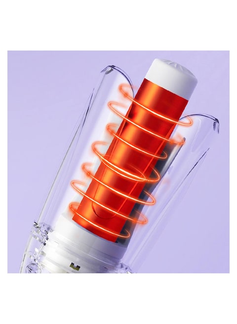 Auto Hair Curler Ion Wrap Transparent Curling Wand with 1 Ceramic Ionic Barrel and Smart Anti Stuck Sensor Pro Styling Tool for Long and Medium Length Hair