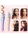 Auto Hair Curler Ion Wrap Transparent Curling Wand with 1 Ceramic Ionic Barrel and Smart Anti Stuck Sensor Pro Styling Tool for Long and Medium Length Hair