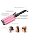 3 Barrel Curling Iron Wand Hair Crimper with LCD Temperature Display - 1 Inch Ceramic Tourmaline Triple Barrel Dual Voltage Hair Crimper Styling Tools