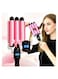 3 Barrel Curling Iron Wand Hair Crimper with LCD Temperature Display - 1 Inch Ceramic Tourmaline Triple Barrel Dual Voltage Hair Crimper Styling Tools