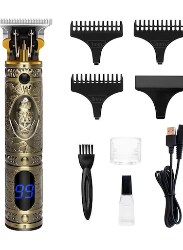 Upgraded T Blade Hair Trimmer for Men, Cordless Electric Pro Li Outliner, Zero Gapped Detail Barbershop Beard Shaver Rechargeable Hair Clippers with Limit Combs Guards &amp; LED Display