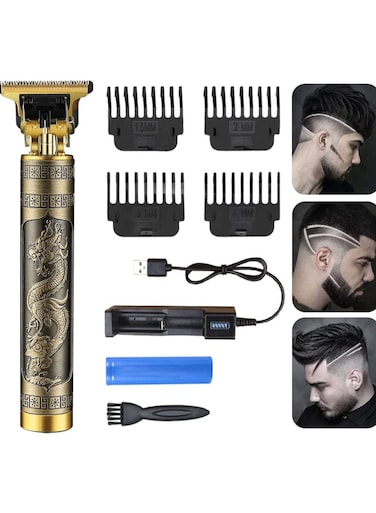 ماكينة قص الشعر اللاسلكية ، ماكينة تشذيب اللحية القابلة لإعادة الشحن من Zero Gapped T-Blade ، ماكينة قص الشعر الاحترافية مع 4 أمشاط توجيهية لمجموعة العناية بالشعر للرجال