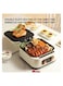 Two-in-One Grill Hot Pot Multi-Function Electric Baking Tray with Dual Zone Temperature Control &ndash; Ideal for Family Dining, BBQ, and Cooking &ndash; Non-Stick Surface
