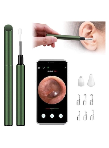 Wireless Ear Wax Removal Endoscope - 1080P FHD Otoscope Ear Cleaner with Camera, Waterproof, 6 LED Lights, for Kids, Adults, Pets - Compatible with iPhone, Android