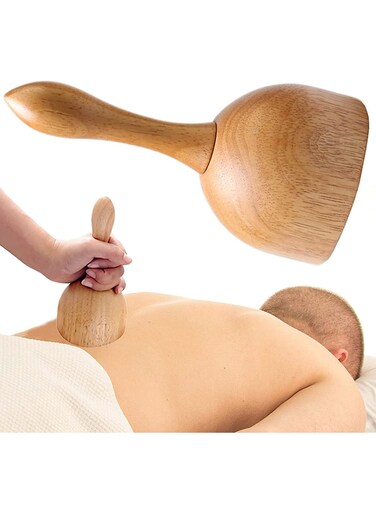 Wooden Handheld Massage Cup - Wood Therapy Massage Tools for Lymphatic Drainage &amp; Body Sculpting , Maderoterapia Colombiana Anti-Cellulite Tool, Muscle Soreness Relief &amp; Toning