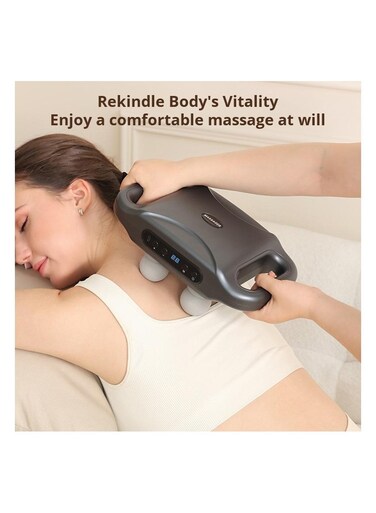 Handheld Deep Tissue Percussion Massage Gun &ndash; 5 Adjustable Speeds &amp; 2 Modes,  Body Electric Muscle Massager for Back, Neck, Legs, Shoulders, with 4 Interchangeable Heads for Pain Relief &amp; Recovery
