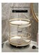 2 Layer Gold Plated  Jewelry Display Stand  Double Layer Cosmetic Storage Rack Creative Dressing Table Desktop Rack Makeup Rack Accessories Display