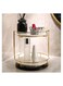 2 Layer Gold Plated  Jewelry Display Stand  Double Layer Cosmetic Storage Rack Creative Dressing Table Desktop Rack Makeup Rack Accessories Display