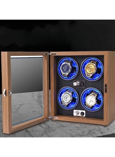Automatic Watch Winder Display Case Rotating Watches Box Storage Box Luxury Mechanical Electric Grids Wooden Winders