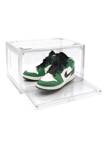 Acrylic Shoe Display Case Transparent Sneaker Box Storage Boxes Clear Plastic Stackable Boot &amp; Shoe Boxes Clear Shoe Organizer Containers with Lids