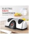 Multifunctional 2 Stages Professional Electric Knife Sharpener for kitchen  Combines Electric and Manual Sharpening System Quickly Sharpening, Easy to Use use for Straight and Serrated Knives, Diamond