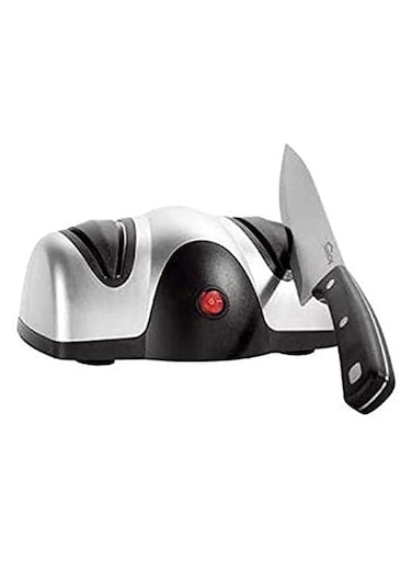 Multifunctional 2 Stages Professional Electric Knife Sharpener for kitchen  Combines Electric and Manual Sharpening System Quickly Sharpening, Easy to Use use for Straight and Serrated Knives, Diamond