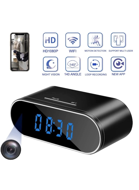 Motion Sensing Camera Clock WiFi Alarm Clock Hidden Spy Camera | 1080P