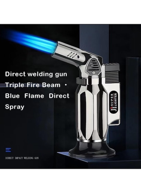 Butane Torch Kitchen Blow Lighter - Culinary Torches Chef Cooking Professional Adjustable Flame with Reverse Use for Creme, Brulee, BBQ, Baking