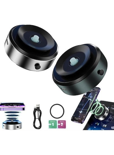 Double Sided Magnetic Vacuum Suction Phone Holder - Intelligent Car Mount, Universal Mobile Phone Holder, Magnetic  Bracket, Vacuum Stable Suction, 360&deg; Rotation, Compatible with iPhone &amp; Android