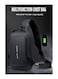Anti theft Crossbody Sling Bag Waterproof Chest Daypack with USB Charging Shoulder Backpack for Men Women Black