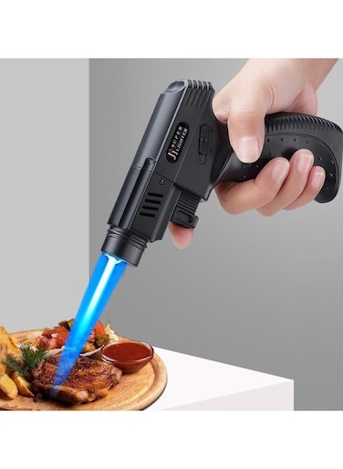 ولاعة غاز كهربائية للمطبخ والشواء، ولاعة توربينات نفاثة ذات سعة عالية، مقاومة للرياح قابلة لإعادة الشحن، هدية إبداعية للتخييم والمجوهرات واللحام وصناعة المعادن