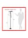 Smart Easy Walking Stick Adjustable Aluminum Lightweight Folding Cane and Extendable Walking Stick with Led Light for  for Elderly with Cushion T Handle and Pivoting Quad Base for Hiking Mountain Clim