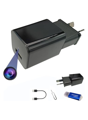 كاميرا مربية منزلية صغيرة بدقة 1080 بكسل، كاميرا منزلية محمولة للتوصيل والتشغيل، لا حاجة إلى شبكة WiFi، تسجيل حلقي، متوافقة مع سعة 4 جيجابايت إلى 256 جيجابايت