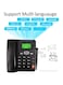 Landline Telephone with FM Radio GSM Support SIM Card Caller ID Hands Free Functions Quadband SMS function for Home Hotel Office Black