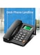 Landline Telephone with FM Radio GSM Support SIM Card Caller ID Hands Free Functions Quadband SMS function for Home Hotel Office Black