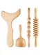 4 in 1 Wood Therapy Massage Tools Wood Therapy Anti Cellulite Massager Kit Maderoterapia Kit for Body Shaping  Wooden Manual Massage Tools Perfect for Full Body Muscle Pain Relief
