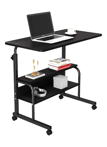 Computer Desk Home Office Desks Standing Adjustable Laptop Desk for Small Spaces, Portable Work Study Desk Table, Modern Pc Gaming Desk with Storage for Bedroom