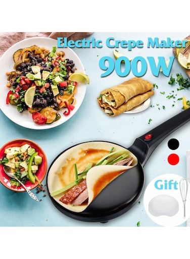 220V 900W Electric Crepe Maker &amp; Non-Stick Griddle   Pizza &amp; Pancake Maker with Adjustable Temperature Control   Multifunctional Baking Pan for Crepes, Cakes &amp; More   Kitchen Cooking Tool