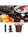 3 Tiers Mini Chocolate Fondue Fountain Electric Melting Machine Chocolate Fountain Mini Hot Chocolate Fondue Pot, Perfect for Nacho Cheese, BBQ Sauce, Ranch, Liqueurs
