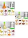 3 in 1Manual Tabletop Drum Cheese Grater, Rotary Shredder Slicer Grinder for Cucumber Nut Potato Carrot Cheese, Vegetable Salad Shooter, Green