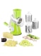3 in 1Manual Tabletop Drum Cheese Grater, Rotary Shredder Slicer Grinder for Cucumber Nut Potato Carrot Cheese, Vegetable Salad Shooter, Green