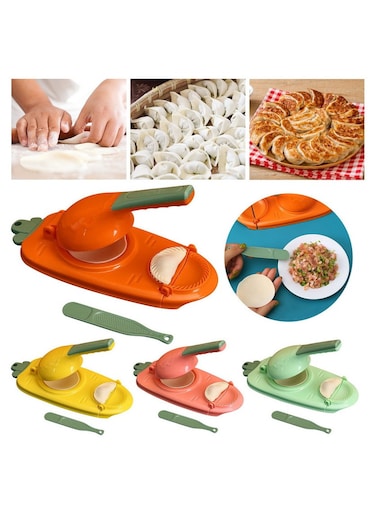 Household 2 In 1 Dumpling Maker,Dumpling Skin Maker Dumpling,Safety ABS material, Multifunction DIY Baking Pastry Manual Artifact for Pressing Dumpling Skin Wrapper Mould