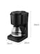 High-Power Drip Coffee Maker, 600W Automatic Espresso Machine, 6-Cup Large Capacity Kitchen Coffee Maker, Ideal for Home and Office