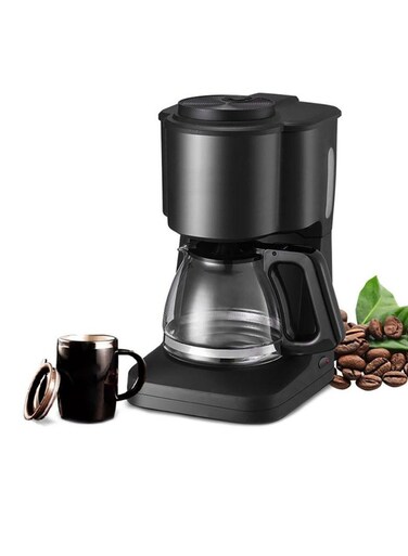 High-Power Drip Coffee Maker, 600W Automatic Espresso Machine, 6-Cup Large Capacity Kitchen Coffee Maker, Ideal for Home and Office